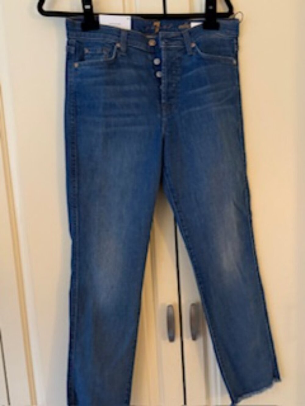 7 For All Mankind, Edie Jeans, Size 32, Hi Waist Crop Straight, New With Tags